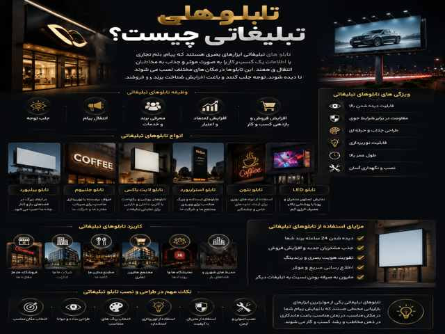 اینفوگرافیک تابلوهای تبلیغاتی چیست